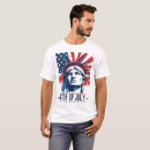 4 juli Patriottische Amerikaanse Pride T-shirt (Voorkant volledig)