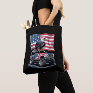 4 juli patriottische Amerikaanse vlag Adelaar USA Draagtas