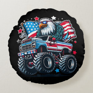4 juli patriottische Amerikaanse vlag adelaar USA Rond Kussen