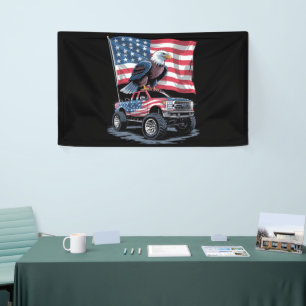 4 juli patriottische Amerikaanse vlag adelaar VS Spandoek
