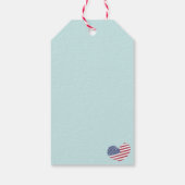 4 juli Patriottische Amerikaanse vlag Cadeaulabel (Achterkant)