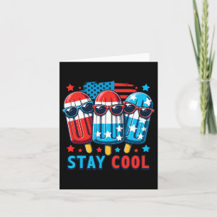 4 juli patriottische Amerikaanse vlag ijslolly Kaart
