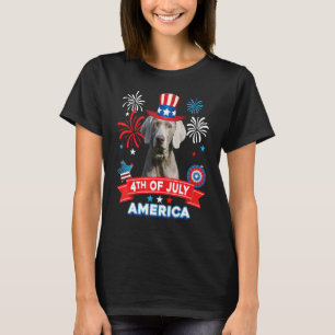 4 juli patriottische dag Weimaraner Dog Independe T-shirt