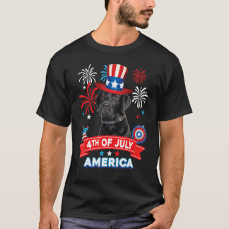 4 juli patriottische dag zwarte labrador Dog Indep T-shirt