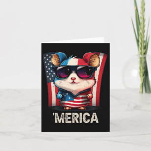 4 juli patriottische hamster Merica Kaart