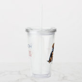 4 juli Patriottische Hond Gepersonaliseerd Acryl Drinkbeker (Rechts)