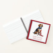 4 juli Patriottische Hond Gepersonaliseerd Notitieboek (Binnen)