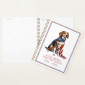 4 juli Patriottische Hond Gepersonaliseerd Planner (Display)