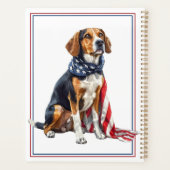 4 juli Patriottische Hond Gepersonaliseerd Planner (Achterkant)