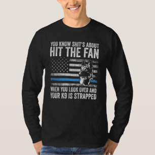 4 juli patriottische K9 politiehond Duitse herder T-shirt