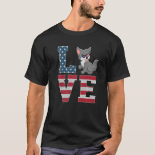 4 juli patriottische liefde Alaskan Malamute Dog o T-shirt