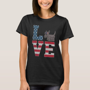 4 juli Patriottische Liefde Schotse Terriër Hond O T-shirt