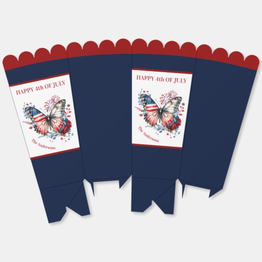 4 juli Patriottische Onafhankelijkheidsdag Familie Bedankdoosjes (Ongevouwen)