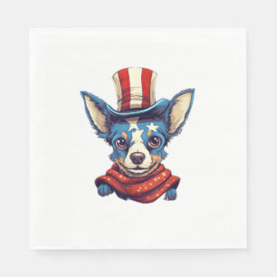4 juli patriottische Rat Terrier hond Servet