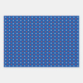 4 juli Patriottische rode witte en blauwe sterren Inpakpapier Vel (Voorkant 3)