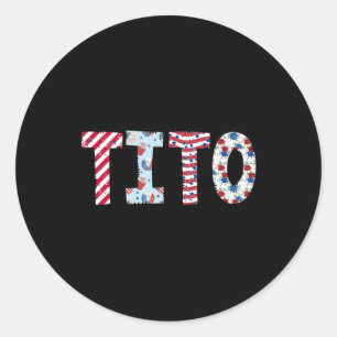 4 juli Patriottische Tito Onafhankelijkheidsdag Ronde Sticker