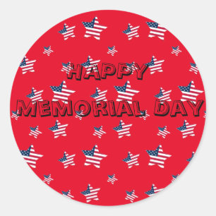 4 juli Patriottische Verenigde Staten vlag ster pa Ronde Sticker