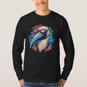 4 juli pelikaan grafisch t-shirt