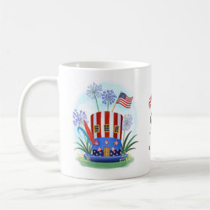 4 juli Pet Stars & Stripes Verenigde Staten Koffiemok