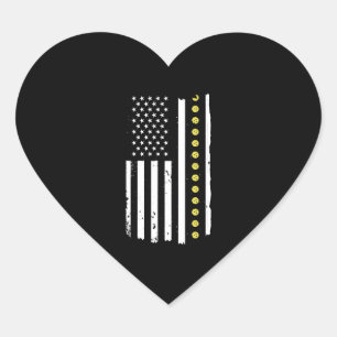 4 juli Pickleball Patriottische Vlag Cadeaus Hart Sticker