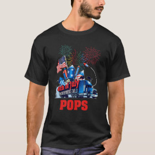4 juli Poppen vaderdag Trucker Independence T-shirt