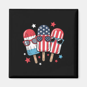 4 juli Popsicle Jongens Meisjes Kinderen Amerikaan Magneet