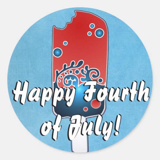 4 juli Popsicle Stickers (Voorkant)