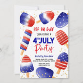 4 juli Popsicles Pool Party Kind Kaart (Voorkant)