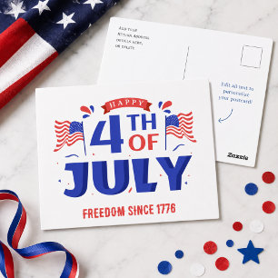 4 juli Prettig Onafhankelijkheidsdag, Vrijheid 177 Briefkaart