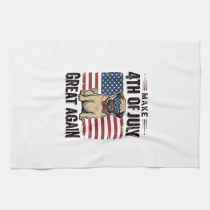 4 juli-pug-patriottisch vintage shirtontwerp_1 theedoek