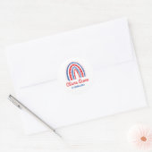4 juli Regenboogverjaardag Ronde Sticker (Envelop)