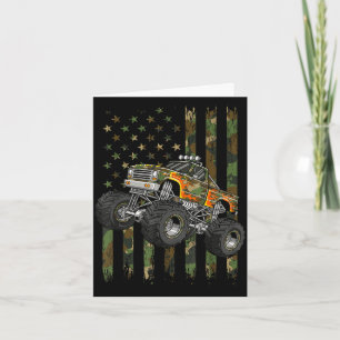 4 juli retro monstertruck usa vlag camouflage kaart