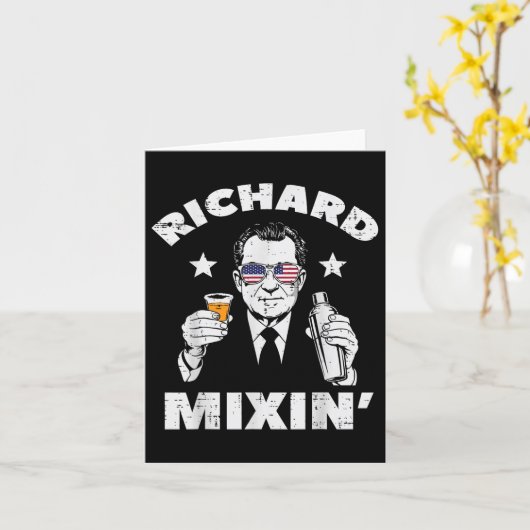 4 juli Richard Mixin Nixon President Patriot Kaart (Gele Bloem)