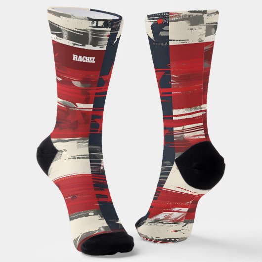 4 juli: Rode en blauwe Sokken (Gebogen)