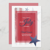 4 juli, rode, witte, blauwe Kaart van de Aankondig (Voorkant / Achterkant)