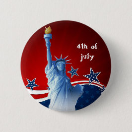 4 juli ronde button 5,7 cm