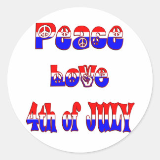 4 juli ronde sticker