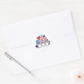 4 juli ronde sticker (Envelop)