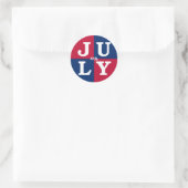 4 juli ronde sticker (Tas)