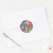 4 juli ronde sticker (Envelop)