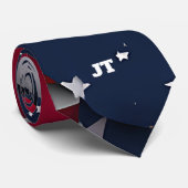 4 juli Rood en blauw Stropdas (Opgerold)