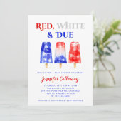 4 juli Rood wit Baby shower Kaart (Staand voorkant)