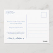 4 juli Rood Wit Blauw Bruiloft Bewaar de datum Briefkaart (Achterkant)