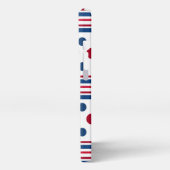 4 juli Rood Wit & Blauw Patriottisch iPhone Hoesje (Linkerkant)