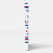 4 juli Rood Wit & Blauw Patriottisch iPhone Hoesje (Linkerkant)