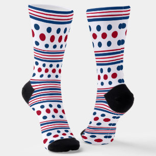 4 juli Rood Wit & Blauw Patriottisch Sokken