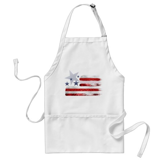 4 juli, rood, wit, blauw schort (Voorkant)