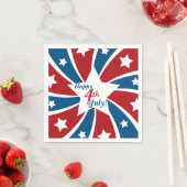 4 juli Rood Wit Blauw Sterren en Strepen Servetten (Insitu)