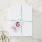 4 juli Rood Wit Blauw USA Onafhankelijkheidsdag Cadeaulabel (Met Touw)