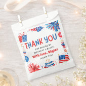 4 juli Rood Wit Blauw Zomer Verjaardagsfeest Bedankzakje (Geknipt)